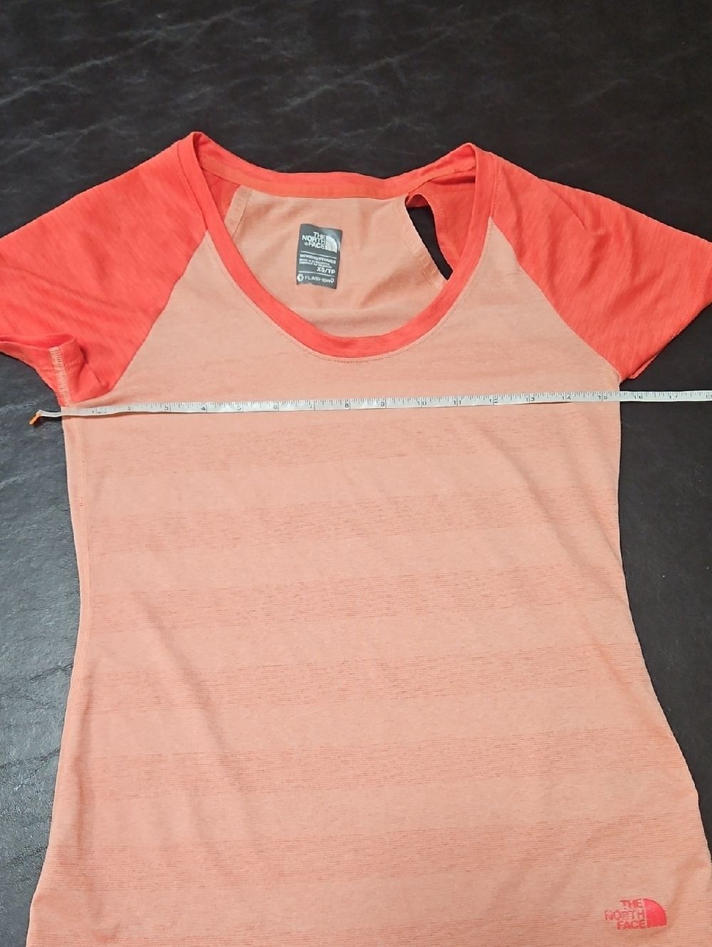 The North Face FlashDry XS Peach Raglan Top Cutout Back Athletic - Picture 7 of 9